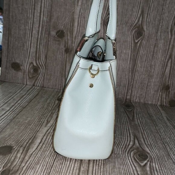 Rebecca Minkoff Mint Green Leather Animal Print Lined  Tote Shoulder Bag - Picture 5 of 12